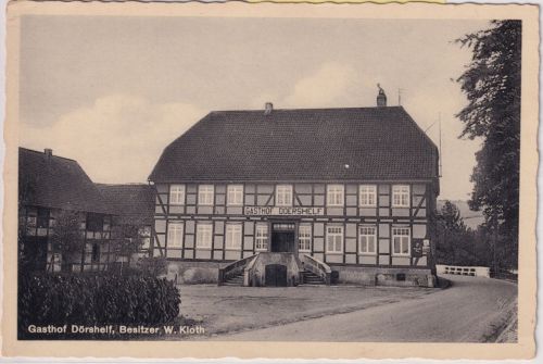 Niedersachsen - Delligsen Gasthof Dörsheif sw-Foto-AK ca. 1935