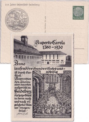 DR - Heidelberg 550 Jahre Universität 6 Pfg. Privatganzsache ungebraucht