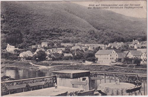 Baden-Württemberg - Neckargemünd Griechische Weinstube sw-AK gelaufen 1910