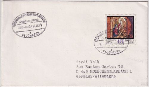 BRD - Überlandpost Osterburken Frankfurt a/M 0696-01/07 Brief 1979
