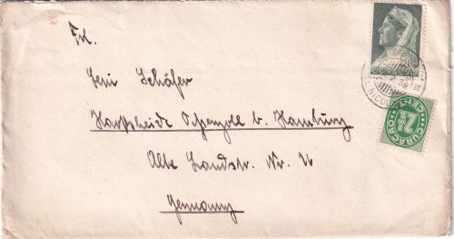 Curacao/Aruba - 12 1/2 C. Wilhelmina u.a. Brief St. Nicolas - Hauptheide 1939