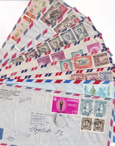 Thailand - 9 Luftpost-Briefe/Einschreibebriefe ca. 1956/74