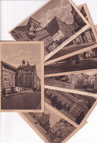 Hessen - Bad Hersfeld 7 sw-AK Kriegsschule,Hospital etc. ca. 1935 ungelaufen
