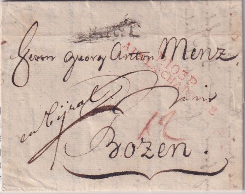 Bayern/Herzogtum Berg - P103P Aix la Chapelle L2 Teilfranko n. ÖSTERREICH 1802