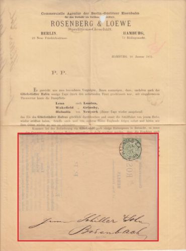 NDP - 1/3 Gr. gez. Drucksache n. ÖSTERREICH K1 Hamburg - Bodenbach 1871 Inhalt !