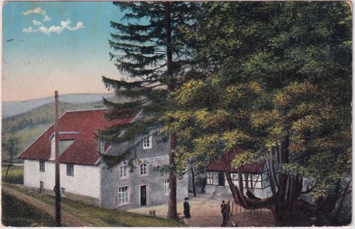 DR - Hagen Dieringhausen Zug 1139 Bahnpost AK Restaurant Priolinde 1914