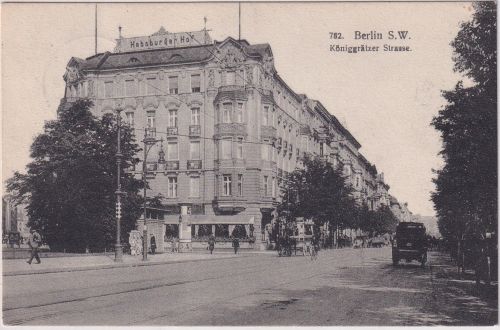 Berlin - Habsburger Hof Königgrätzer Straße sw-Ansicht gelaufen 1912
