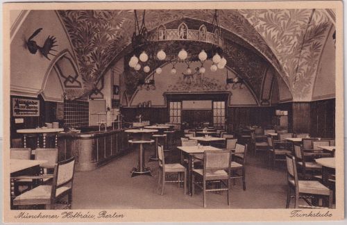Berlin - Münchener Hofbräu Europahaus Trinkstube sw-AK ungelaufen ca. 1930