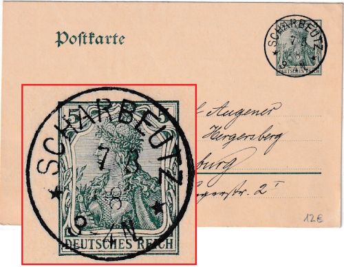 DR - Scharbeutz 7.8.08 kleiner K1 5 Pfg. Ganzsache n. Hamburg
