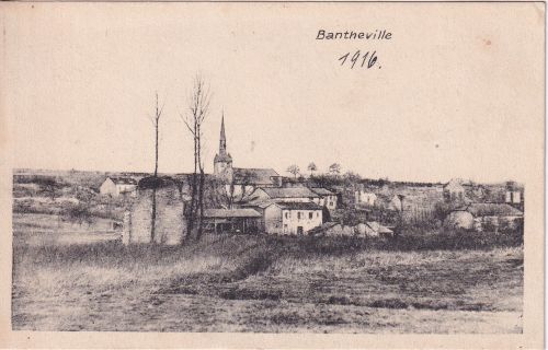 Frankreich/Meuse/Grand Est - Bantheville Ortsansicht sw-AK/Feldpost 1916