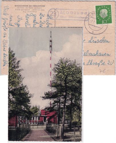DR - (23) Moorsee ü. Nordenham Landpost-Ra2 AK Fernsehturm Steinkimmen 1961