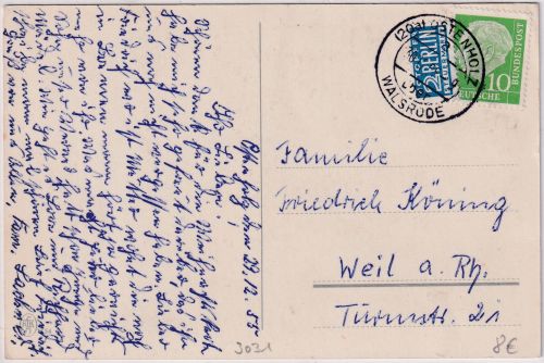 BRD - (20a) Ostenholz ü. Walsrode Poststelle I Karte n. Weil