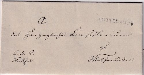 Braunschweig - Lutter am B.B. L1 portofreier Dienstbrief n. Wolfenbüttel 1832