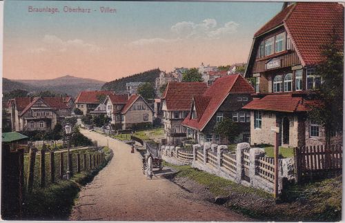 Niedersachsen - Braunlage i. Harz Straßenansicht Villen AK ungelaufen ca. 1910