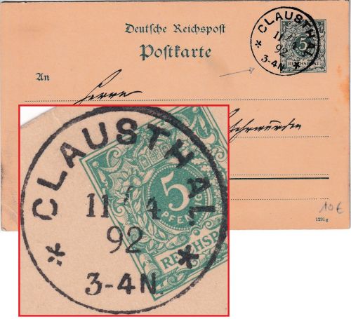 DR - Clausthal 11/4 92 Klaucke-K1 5 Pfg. Ganzsache n. Lerbach