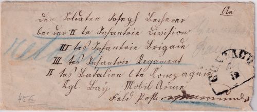 Bayern - Günzach 7/12 Feldpostbrief n. FRANKREICH - retour/verwundet 1870
