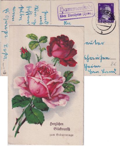 DR - Hammenstedt ü. Northeim Landpost-Ra2 Karte n. Northeim 1942