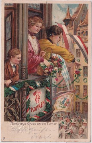 Bayern - Nürnberg X. Deutsches Turnfest 5 Pfg. Privatganzsache 1903
