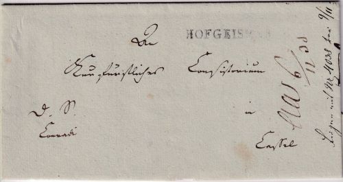 Thurn&Taxis - Hofgeismar L1 Dienstbrief Eberschütz - Kassel 1830