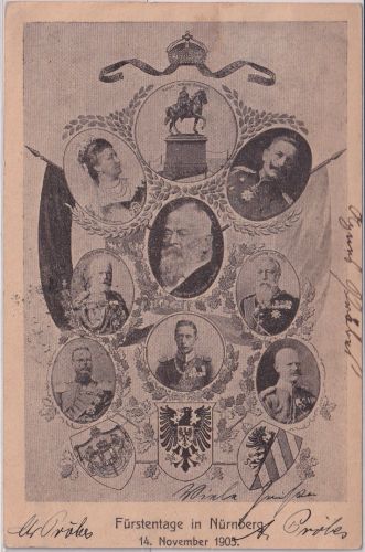 Bayern - Nürnberg Fürstentage 5 Pfg. Privatganzsache priv. SST Nürnberg 1905