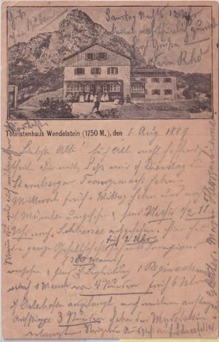 Bayern - Touristenhaus Wendelstein 5 Pfg Privatganzsache K1 Wendelsteinhaus 1889