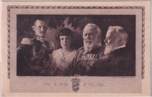 Bayern - Erbfolge Wittelsbacher 5 Pfg Privatganzsache München - Zeulenroda 1911