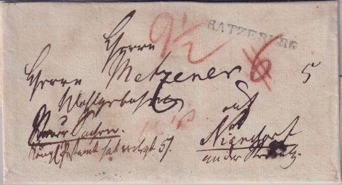 Dänemark (Schleswig-Holstein) - Ratzeburg L1 Postvorschußbrief n. Niendorf 1822