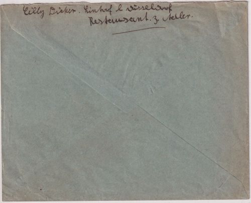 DR - Fürstenberg ü. Ratingen Landpost-Ra2 Brief n. Hamburg 1934