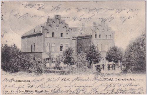 NRW - Odenkirchen (Mönchengladbach) Königl. Lehrer-Seminar sw-AK gelaufen 1903