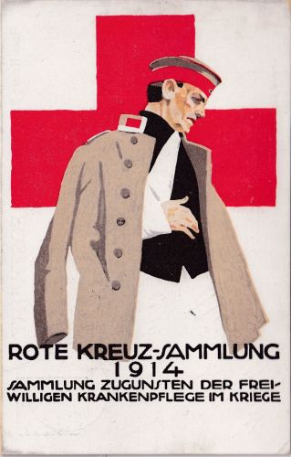 Bayern - Rote Kreuz Sammlung 1914 5 Pfg Privatganzsache München - Augsburg