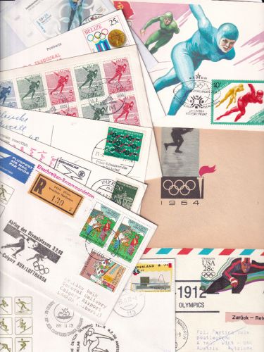 Sport - Eisschnelllauf 10 verschiedene Belege ex 1964/2002