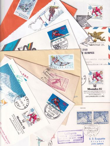 Sport - Skilauf (Abfahrt, Slalom) 10 verschiedene Belege ex 1966/2005