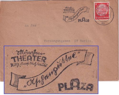 DR - Berlin SW11 1940 Masch.werbestempel "Märchentheater" Ortsbrief