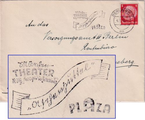 DR - Berlin NW7 1940 Masch.werbestempel "Märchentheater" Ortsbrief