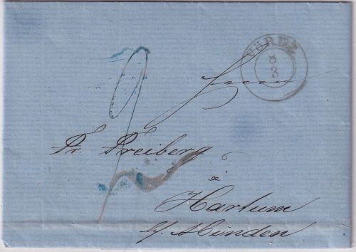 Preussen - Vörde 8/3 K2 Portobrief n. Hartum b. München 1859