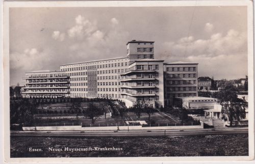 NRW - Essen Neues Huyssenstift-Krankenhaus sw-Foto-AK gelaufen 1937