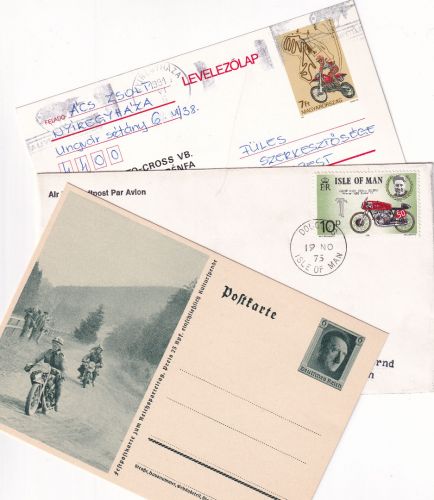 Motorradsport - Isle of Man, Ungarn, Dt. reich 3 Belege 1936/91