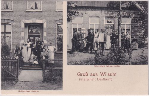 Niedersachsen - Wilsum Hofbesitzer Damink Wirtschaft We. Hölter sw-AK ca. 1910