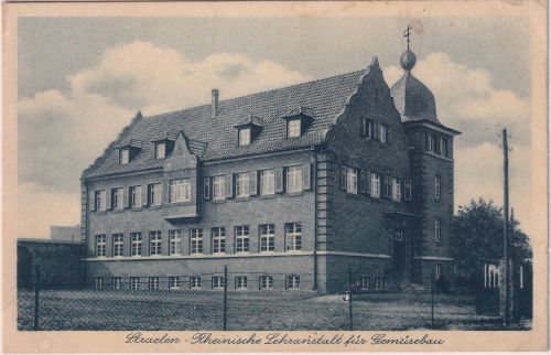 NRW - Straelen Rhein. Lehranstalt f. Gemüsebau sw-AK ca. 1920