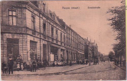 NRW - Resse Ewaldstraße sw-AK gelaufen/Feldpost 1915