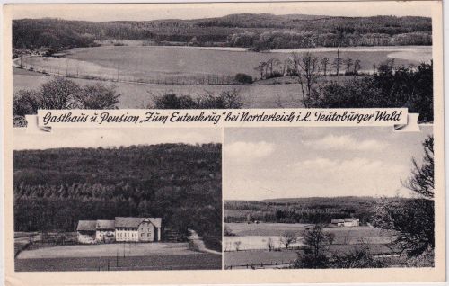 NRW - Norderteich (Belle) Gasthaus "Zum Entenkrug" sw-Mehrbild-AK gelaufen 1965