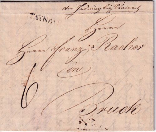 Österreich - Staynach L1 Portobrief Irdning - Bruck 1839 - ohne Inhalt