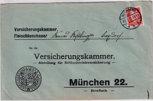 DR - Boxdorf Nürnberg Land Landpost-Ra2 Brief n. München 1933