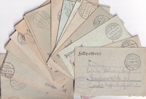 DR - 19 Feldpostbriefe 13.9.16/7.4.18 Feldlazarett n. Cunewalde