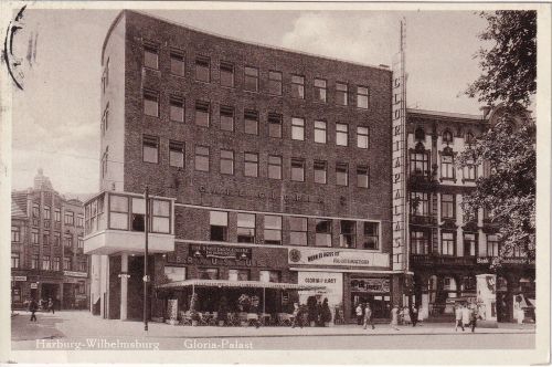 Hamburg - Harburg Wilhelmsburg Gloria-Palast sw-Foto-AK gelaufen 1933
