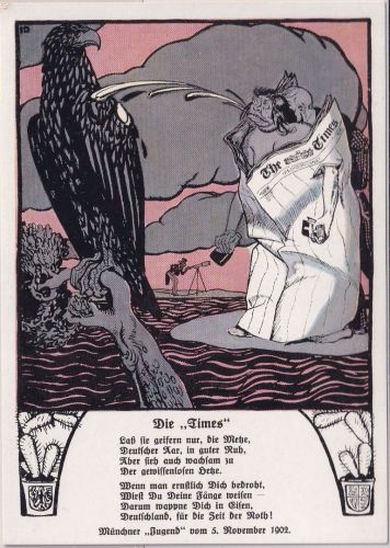 DR - Propagandakarte/Spottkarte "The Times" ungelaufen 1902