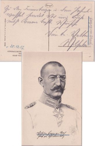 Postgebiet ObOst - Generalleutnant Herzog Wilhelm v. Urach Portrait-AK OU ! 1917