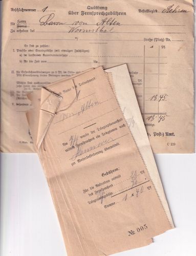 DR - Hattendorf 1915 Umschlag m. Telegramm-Quittungen