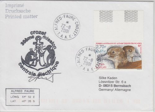 TAAF - Crozet 39eme Mission Centarle Electrique Brief Alfred Faure 2001