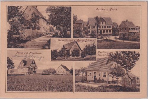 Württemberg - Überberg Altensteig Gasthaus etc. sw-Mehrbild-AK gelaufen 1925